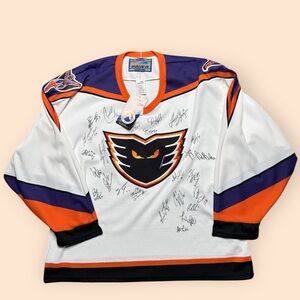 Vintage Philadelphia Phantoms Late 1990s Team Autographed Jersey New AHL NHL Vtg